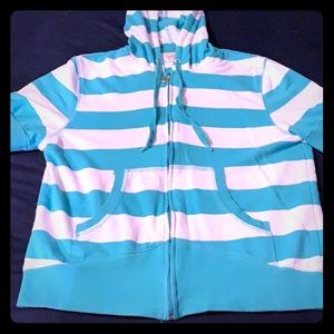 Short Sleeve Zip Up Hoodie